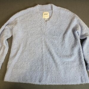Aerie Women's Light Blue Sweater Popcorn Sweater Medium